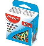 2041-EXPOSITOR 12 CAJAS DE GOMAS ELASTICAS COLORES SURTIDOS GROSOR 1,5MM. MAPED 351100