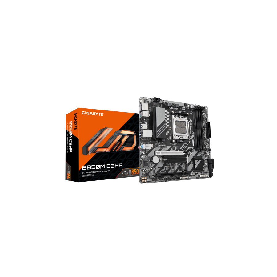 20423-GIGABYTE B850M D3HP Placa Base - Procesadores AMD Ryzen Serie 9000, 5+2+2 fases VRM digitales, hasta 8200MHz DDR5