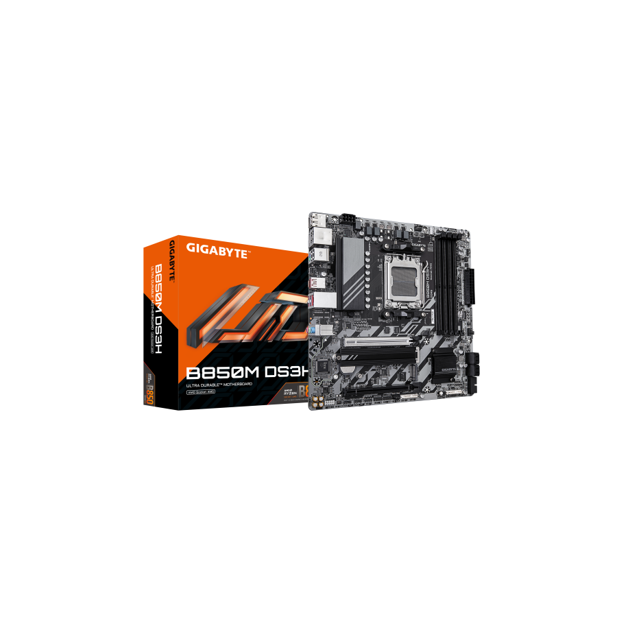 20425-GIGABYTE B850M DS3H Placa Base - Procesadores AMD Ryzen Serie 9000, 16+2+2 fases VRM digitales, hasta 8200MHz DDR5