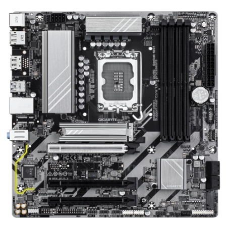 GIGABYTE B860M DS3H Placa base - CPUs Intel Core Ultra, VRM de 5+1+2+1 fases, hasta 9066MHz DDR5, 1xPCIe 5.0 + 1xPCIe 4.0 M.2, L