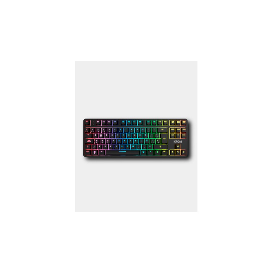 20474-Krom NXKROMKERNELPROSP teclado Juego USB + RF Wireless + Bluetooth QWERTY Espanol Negro, Blanco