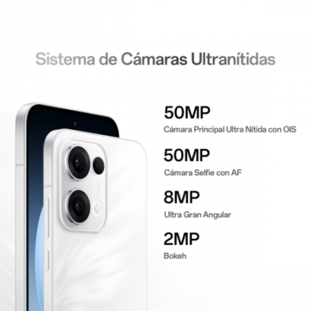 OPPO RENO13 5G/MTK DIMENSITY 8350 /256GB/12GB/6,6"/50MP/5.600MAH/80W WHITE