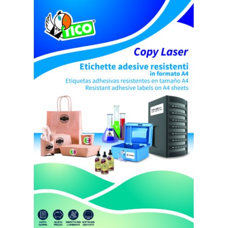 CAJA 100 HOJAS ETIQUETAS TRANSPARENTES BRILLANTES REDONDAS 25MM DIAMETRO PARA LASER COLOR TICO PC4-25