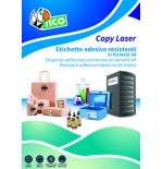 CAJA 100 HOJAS ETIQUETAS TRANSPARENTES BRILLANTES REDONDAS 25MM DIAMETRO PARA LASER COLOR TICO PC4-25