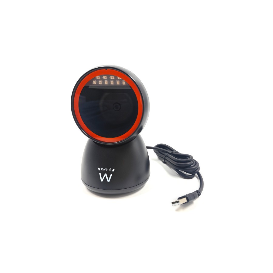 20701-Ewent EW3450 lector de codigo de barras Lector de codigos de barras fijo 1D/2D CMOS Negro