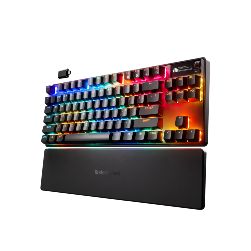 Steelseries APEX PRO TKL WIRELESS GEN 3 teclado Juego USB + RF Wireless + Bluetooth Ingles de EE. UU. Negro