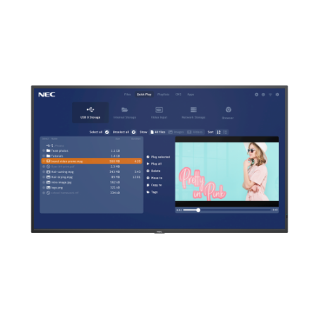 20817-NEC MultiSync M431-MPi4 109,2 cm (43") LCD 500 cd / m2 4K Ultra HD Negro Procesador incorporado 24/7