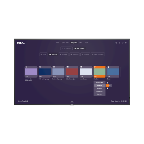 20834-NEC MultiSync MA431-MPi4 109,2 cm (43") LCD 500 cd / m2 4K Ultra HD Negro Procesador incorporado 24/7