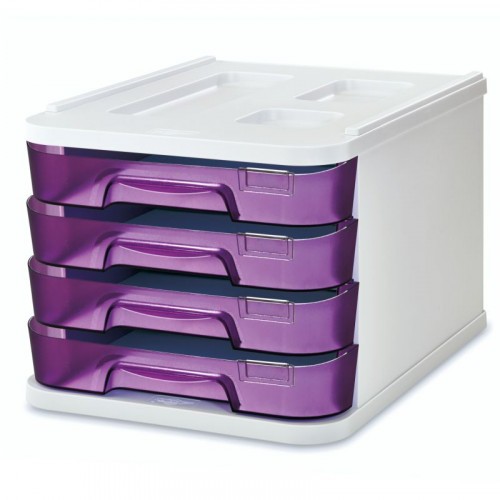 2087-MODULO DE 4 CAJONES POLIESTIRENO VIOLETA FLUOR FAIBO 1000M-58