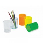 2099-CUBILETE DE PLASTICO 78 MM. DIAMETRO X 100 MM. ALTO TRANSPARENTE AMARILLO FAIBO 205-20