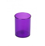 2100-CUBILETE DE PLASTICO 78 MM. DIAMETRO X 100 MM. ALTO TRANSPARENTE VIOLETA FAIBO 205-58