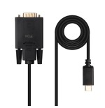 21151-Nanocable Cable Conversor USB-C/M a VGA/M, 1.8 m, Negro