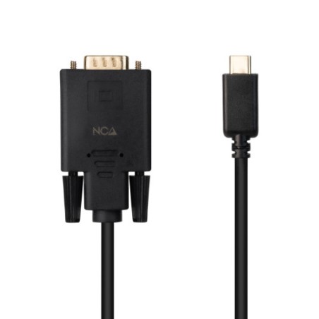 21152-Nanocable Cable Conversor USB-C/M a VGA/M, 1.8 m, Negro