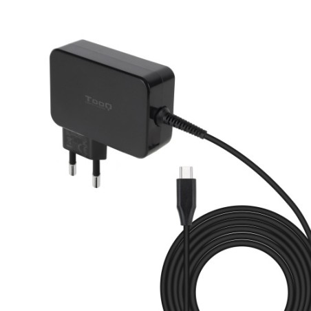 21153-TooQ Cargador de portatil GAN USB-C PD 100W, Negro