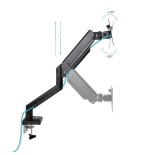 21166-TooQ DB1334TNR-B soporte para monitor 86,4 cm (34") Escritorio Negro