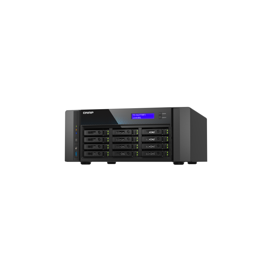 21169-QNAP TS-H1277AFX-R7-32G servidor de almacenamiento NAS Torre AMD RyzenT 7 32 GB DDR5 0 TB QuTS hero Negro