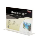 2117-Deflecto 47701 portacartel y stand de informacion Portacarteles A4 Poliestireno (PS) Transparente