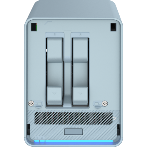 21179-QNAP QMiroPlus-201W NAS Escritorio IntelR CeleronR J4125 4 GB DDR4 0 TB QNAP Turbo System Azul