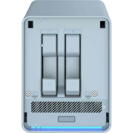 21179-QNAP QMiroPlus-201W NAS Escritorio IntelR CeleronR J4125 4 GB DDR4 0 TB QNAP Turbo System Azul
