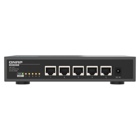 21183-QNAP QSW-3205-5T switch No administrado 10G Ethernet (100/1000/10000) Escritorio Negro