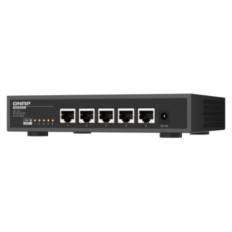 21184-QNAP QSW-3205-5T switch No administrado 10G Ethernet (100/1000/10000) Escritorio Negro