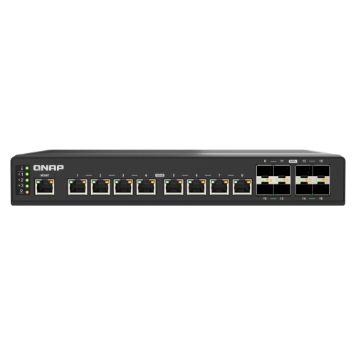 21185-QNAP QSW-IM3216-8S8T switch Gestionado 10G Ethernet (100/1000/10000) Negro