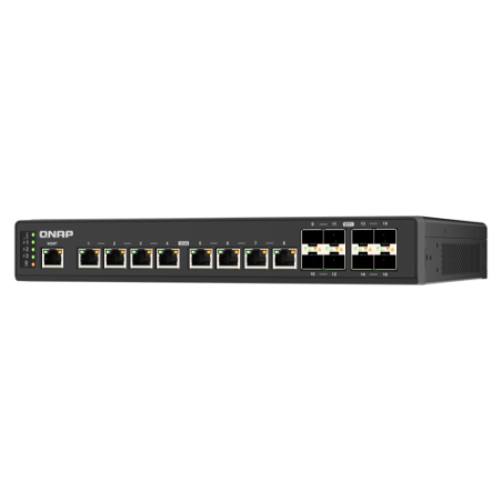 21186-QNAP QSW-IM3216-8S8T switch Gestionado 10G Ethernet (100/1000/10000) Negro