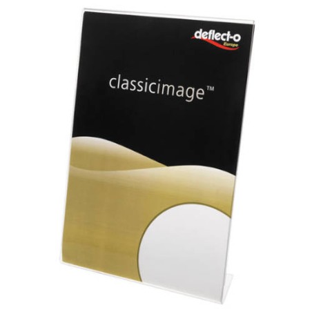 2122-EXPOSITOR DE SOBREMESA EN FORMA L POLIESTIRENO A5 VERTICAL DEFLECTO 47501