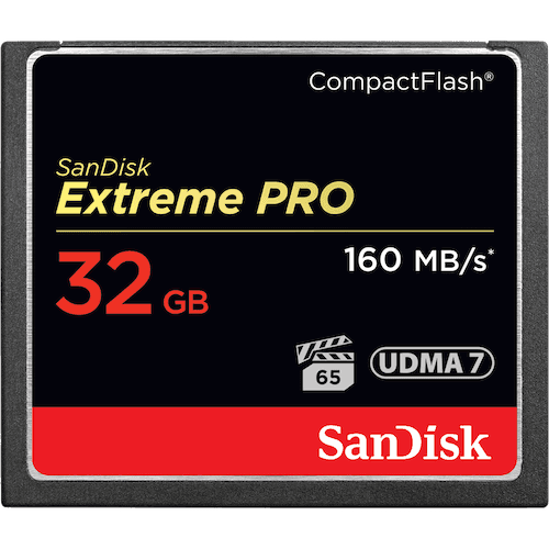 Sandisk 32GB Extreme Pro CF 160MB/s memoria flash CompactFlash