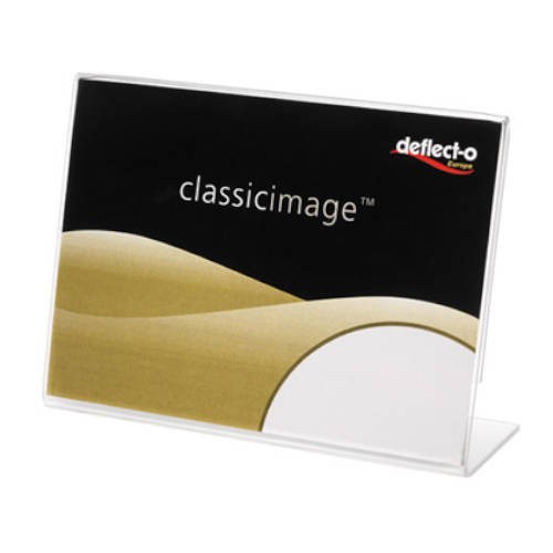 2124-EXPOSITOR DE SOBREMESA EN FORMA L POLIESTIRENO A4 HORIZONTAL DEFLECTO 47301