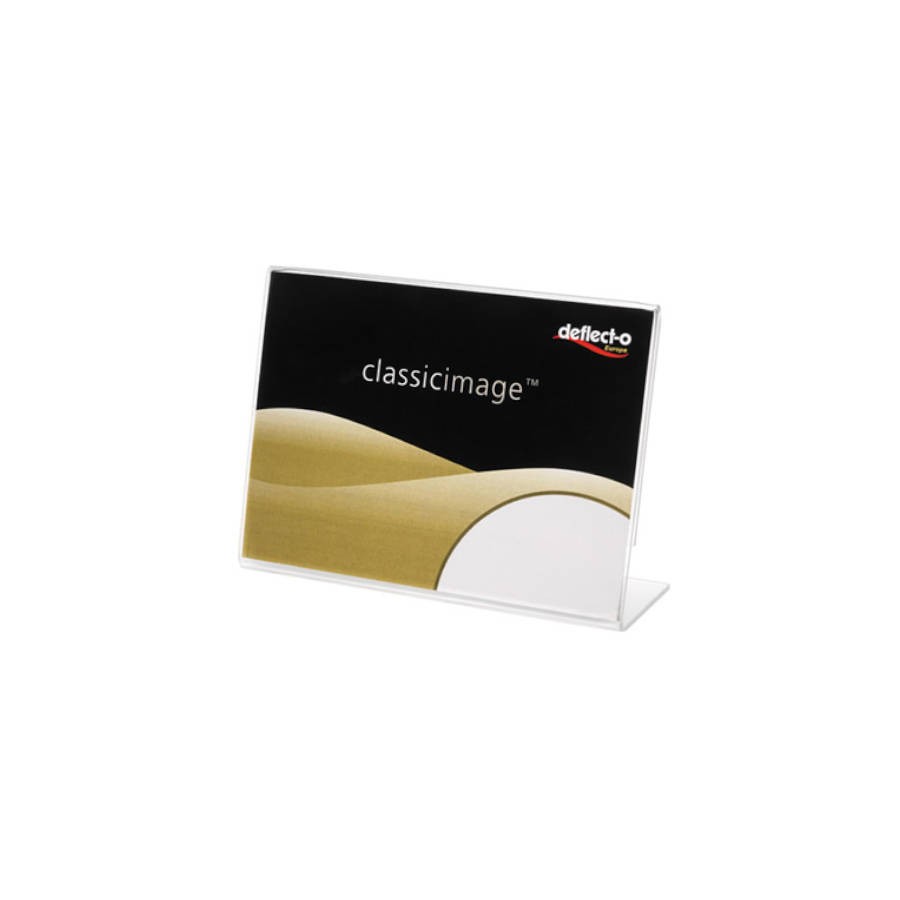 2125-EXPOSITOR DE SOBREMESA EN FORMA L POLIESTIRENO A5 HORIZONTAL DEFLECTO 47505