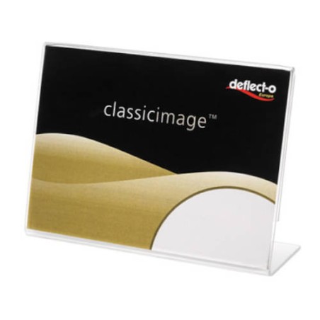 2125-EXPOSITOR DE SOBREMESA EN FORMA L POLIESTIRENO A5 HORIZONTAL DEFLECTO 47505