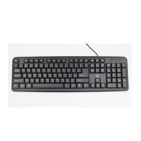 21262-EWENT TECLADO STANDARD SLIM USB NEGRO (EW3109)