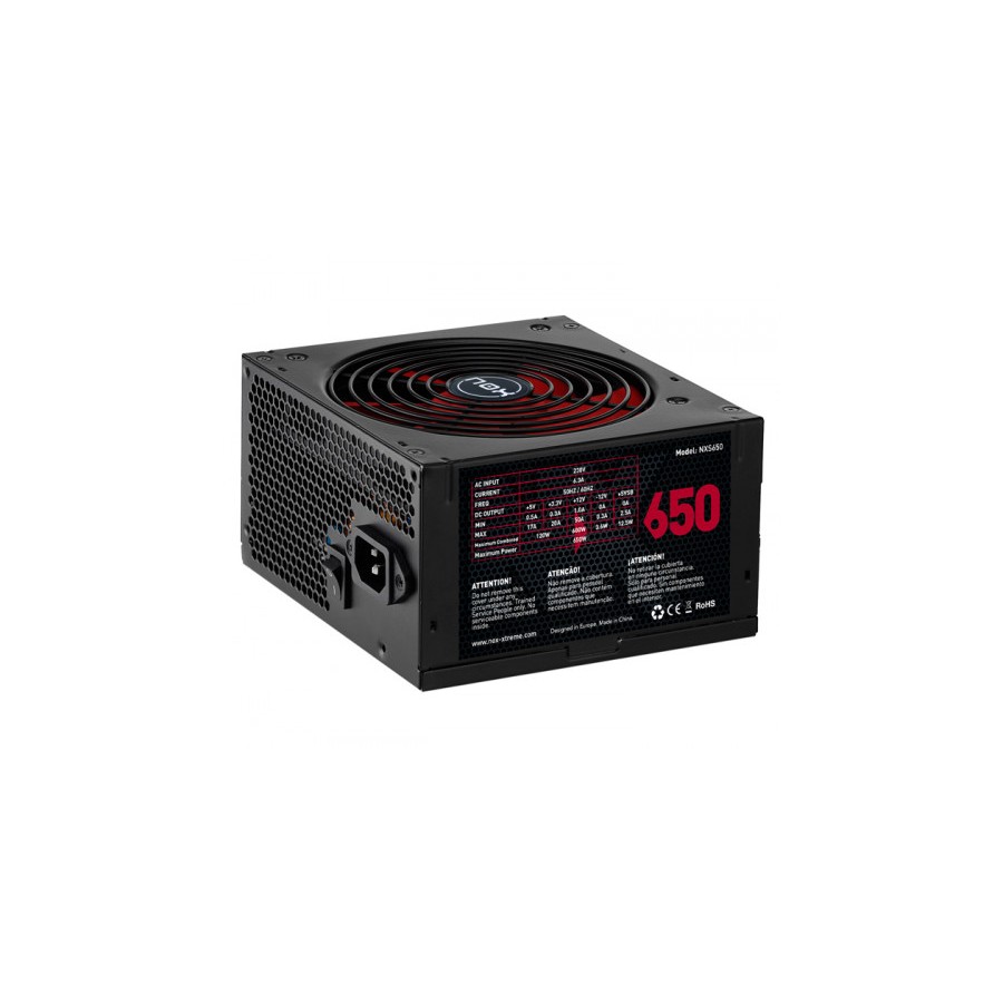 NOX NXS650 unidad de fuente de alimentacion 650 W 20+4 pin ATX Negro, Rojo
