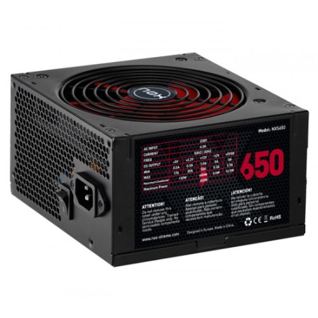 NOX NXS650 unidad de fuente de alimentacion 650 W 20+4 pin ATX Negro, Rojo