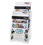 2133-EXPOSITOR SOBREMESA ESCALONADO CON 4 COMPARTIMENTOS TRANSPARENTE A4 DEFLECTO 77441