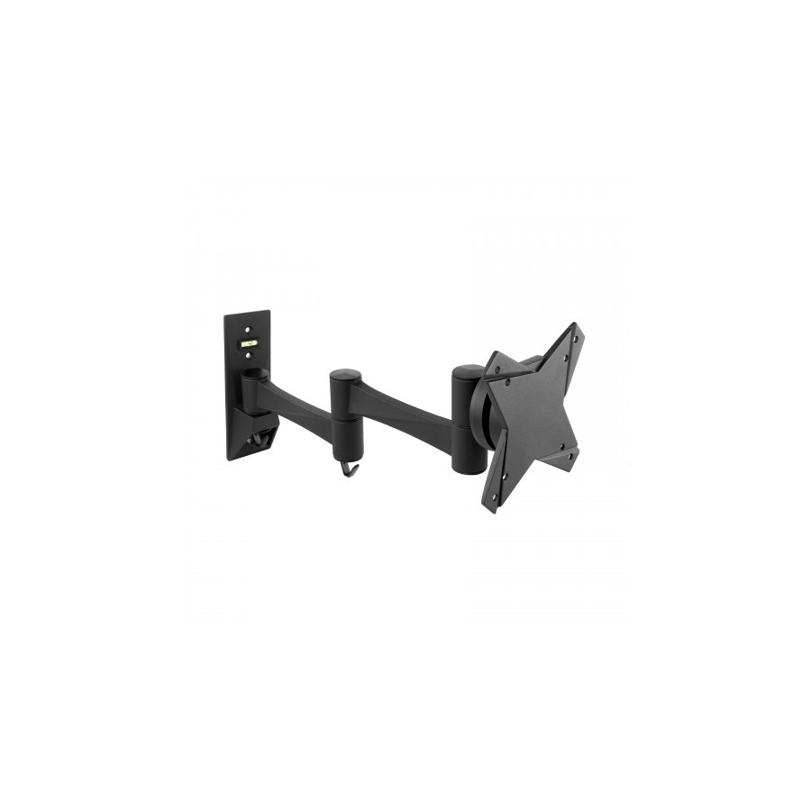 21386-TooQ SOPORTE GIRATORIO E INCLINABLE PARA MONITOR / TV LCD, PLASMA Y LED (3 PIVOTES) DE 10-23, NEGRO