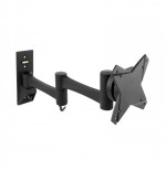 21386-TooQ SOPORTE GIRATORIO E INCLINABLE PARA MONITOR / TV LCD, PLASMA Y LED (3 PIVOTES) DE 10-23, NEGRO