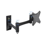 21387-TooQ SOPORTE GIRATORIO E INCLINABLE PARA MONITOR / TV LCD, PLASMA Y LED (3 PIVOTES) DE 10-23, NEGRO