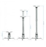 21395-TooQ SOPORTE UNIVERSAL INCLINABLE DE TECHO PARA PROYECTOR PLATA