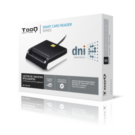 21397-TooQ LECTOR DE TARJETA DNIe EXTERNO USB 2.0 NEGRO
