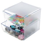 2146-ORGANIZADOR MODULAR CON DOS CAJONES DE 16,5X14,5X7 TRANSPARENTE DEFLECTO 350101
