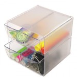 2147-ORGANIZADOR MODULAR CON CUATRO CAJONES DE 16,5X7X7 TRANSPARENTE DEFLECTO 350301