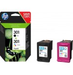 21471-TINTA HP NEGRO HP301 PACK (NEGRO/TRICOLOR) N9J72AE