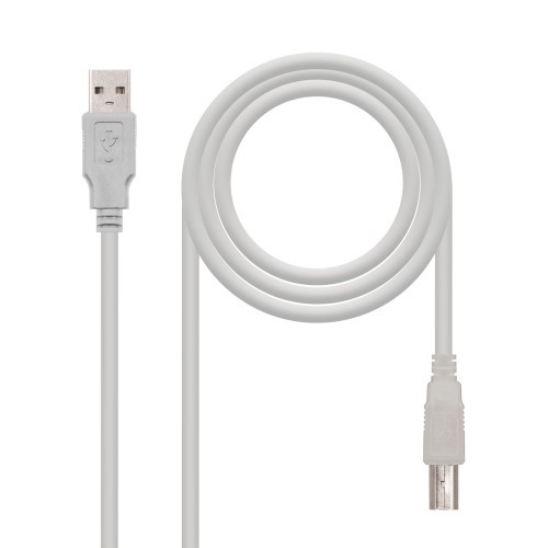 21479-Nanocable CABLE USB 2.0 IMPRESORA, TIPO A/M-B/M, BEIGE, 1.8 M