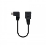 21483-Nanocable CABLE USB 2.0 OTG ACODADO, TIPO MICRO B/M-A/H, NEGRO, 15 CM