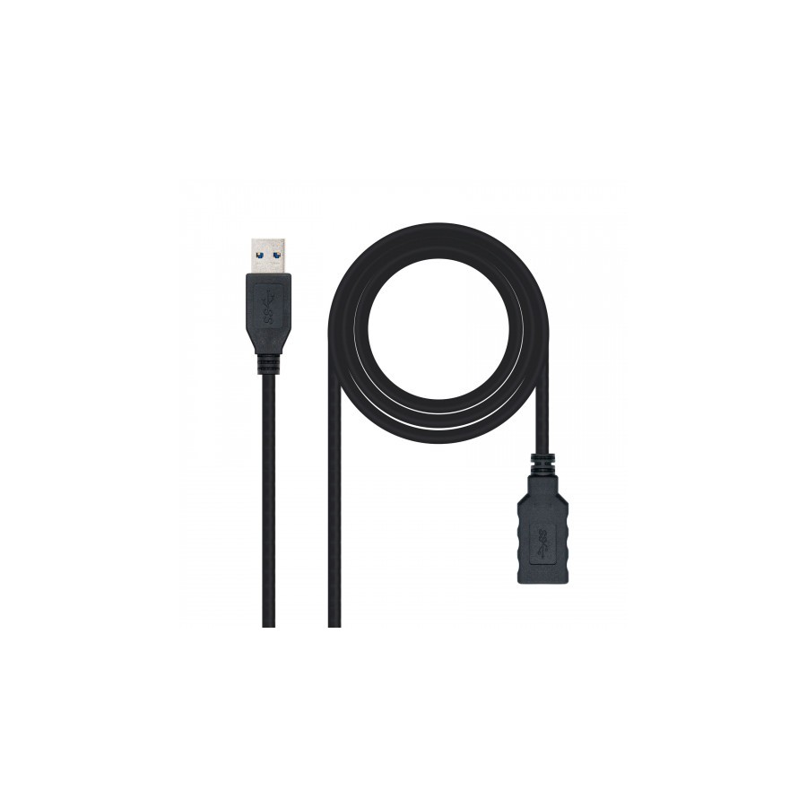 21489-Nanocable CABLE USB 3.0, TIPO A/M-A/H, NEGRO, 2.0 M