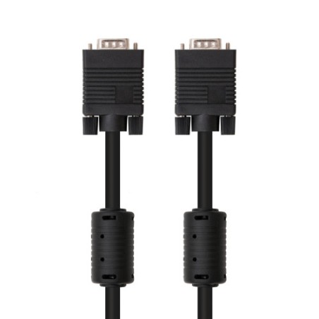 21523-Nanocable CABLE SVGA CON FERRITA, HDB15/M-HDB15/M, 15 M