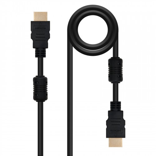21524-Nanocable CABLE HDMI V1.4 (ALTA VELOCIDAD / HEC) CON FERRITA, A/M-A/M, 10 M