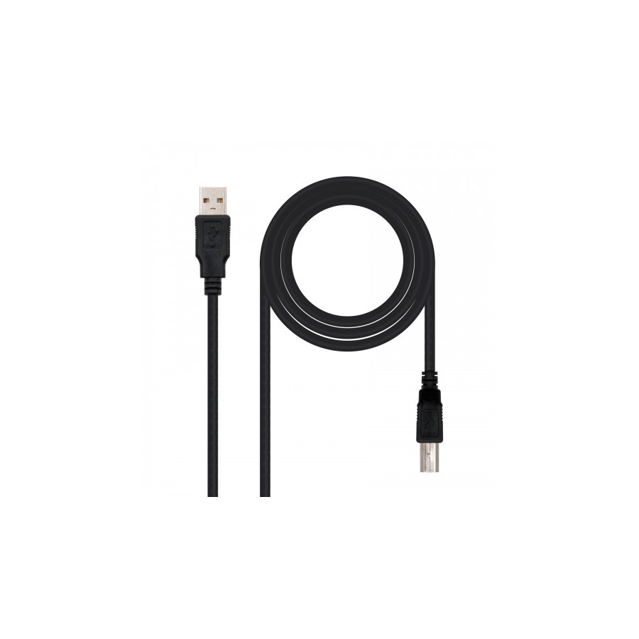 21526-Nanocable 10.01.0102-BK cable USB 1 m 2.0 USB A USB B Negro